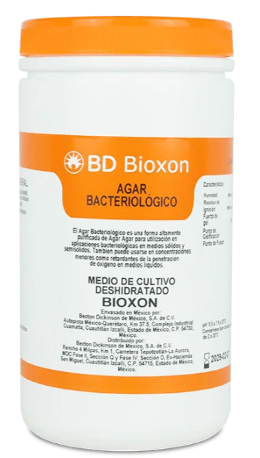 Bioxon Agar Bacteriologico 450 g BIOXON 215000 – Productos de Laboratorio