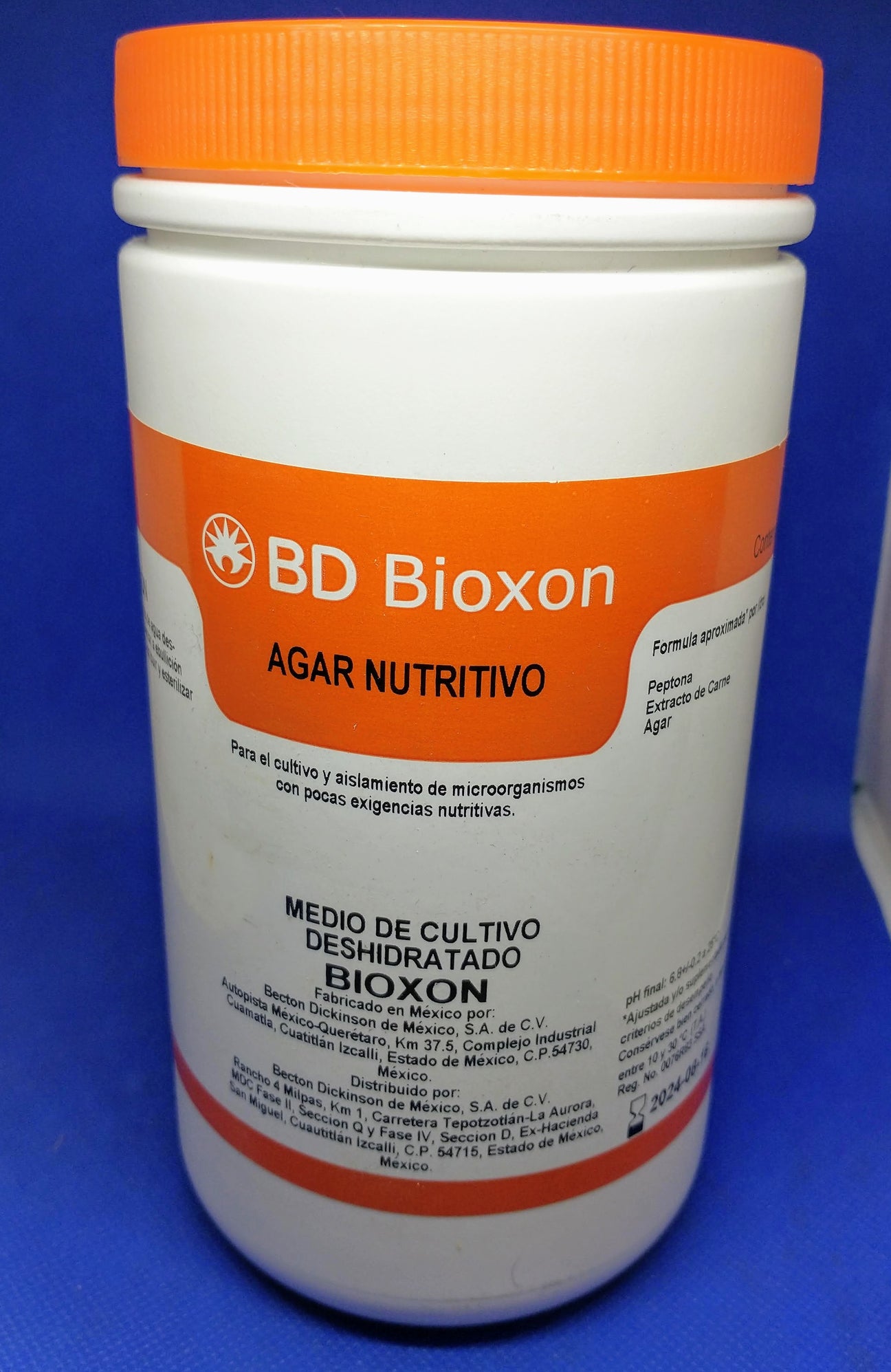 Agar Nutritivo 450 g BD Bioxon – Productos de Laboratorio