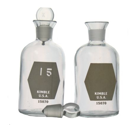 Botella D.B.O. 300 mL sin serie con tapón de vidrio KIMAX